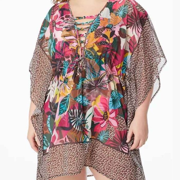 Bleu By Rod Beattie Women's Let's Get Loud Cover-Up Caftan - Picture 1 of 7
